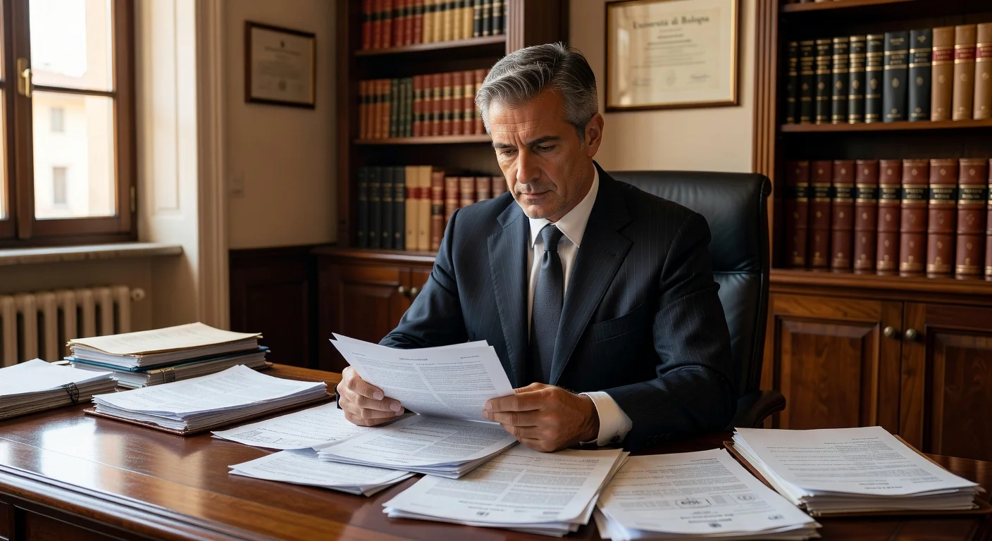 Lawyer reviewing eviction papers