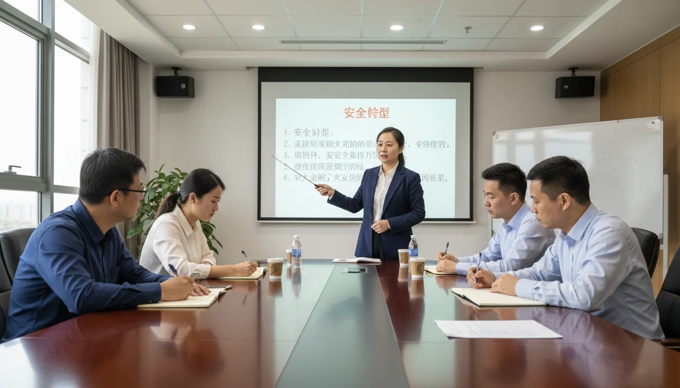 Group of adults in safety training