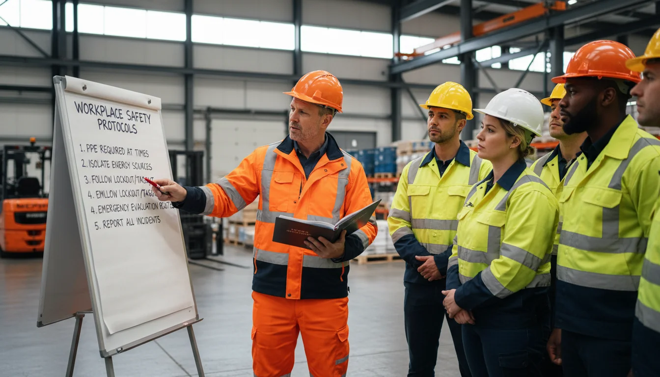 Safety officer conducting training.