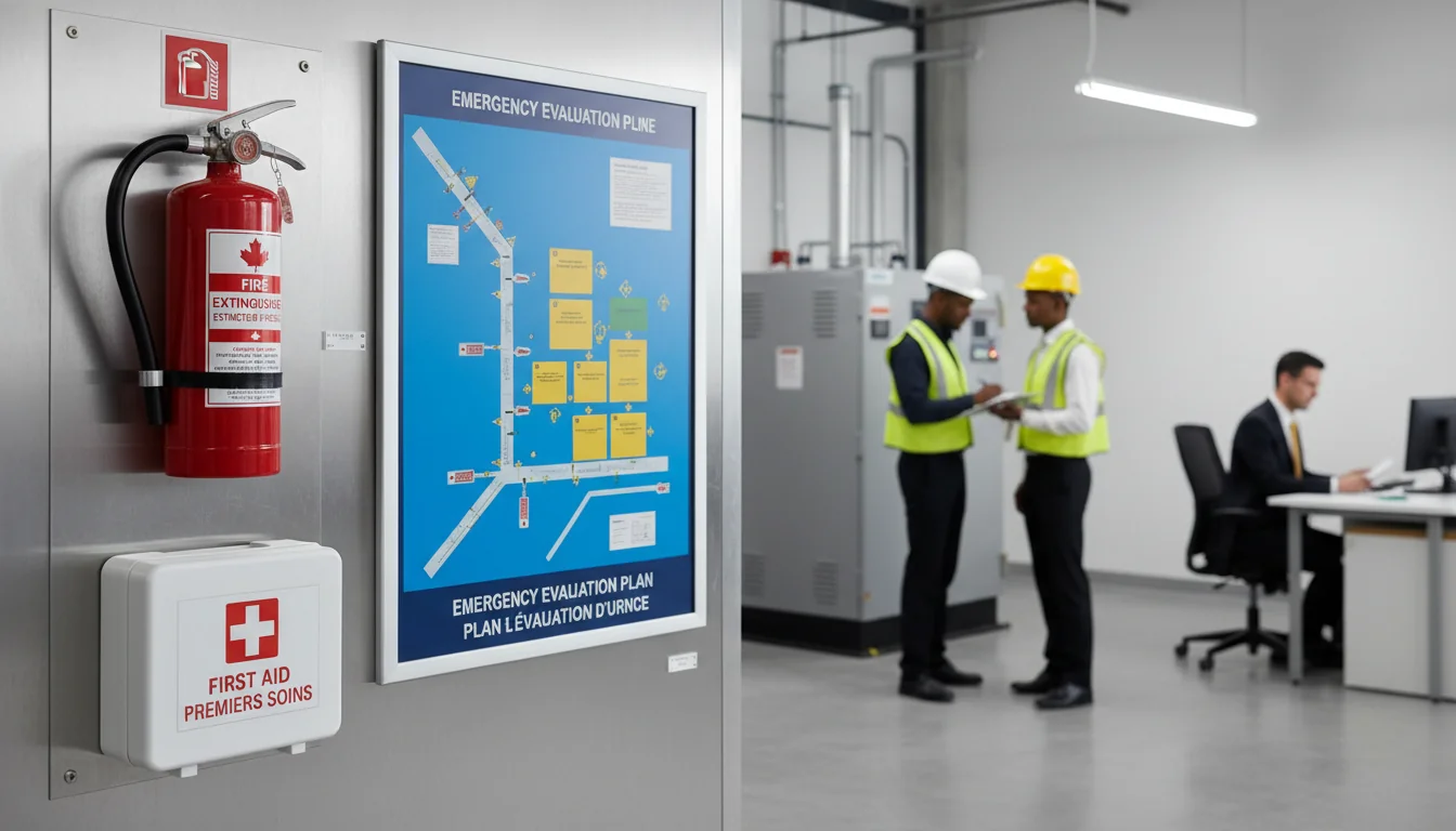 Emergency equipment in workplace.