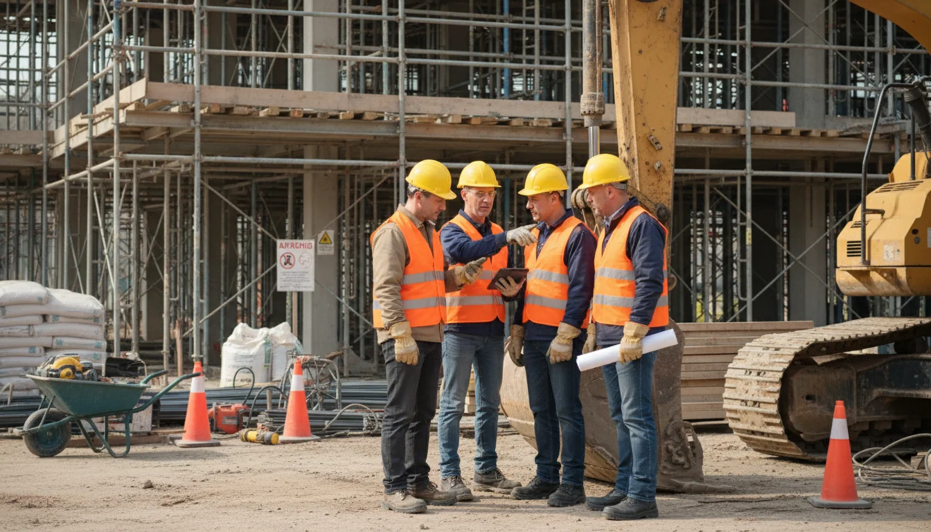 Safety gear on construction site