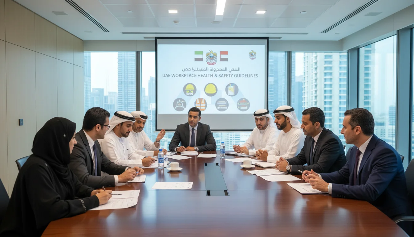 Corporate safety training session UAE.