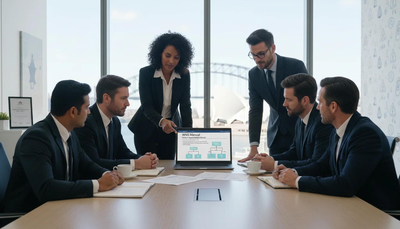 Team discussing hazard assessment.