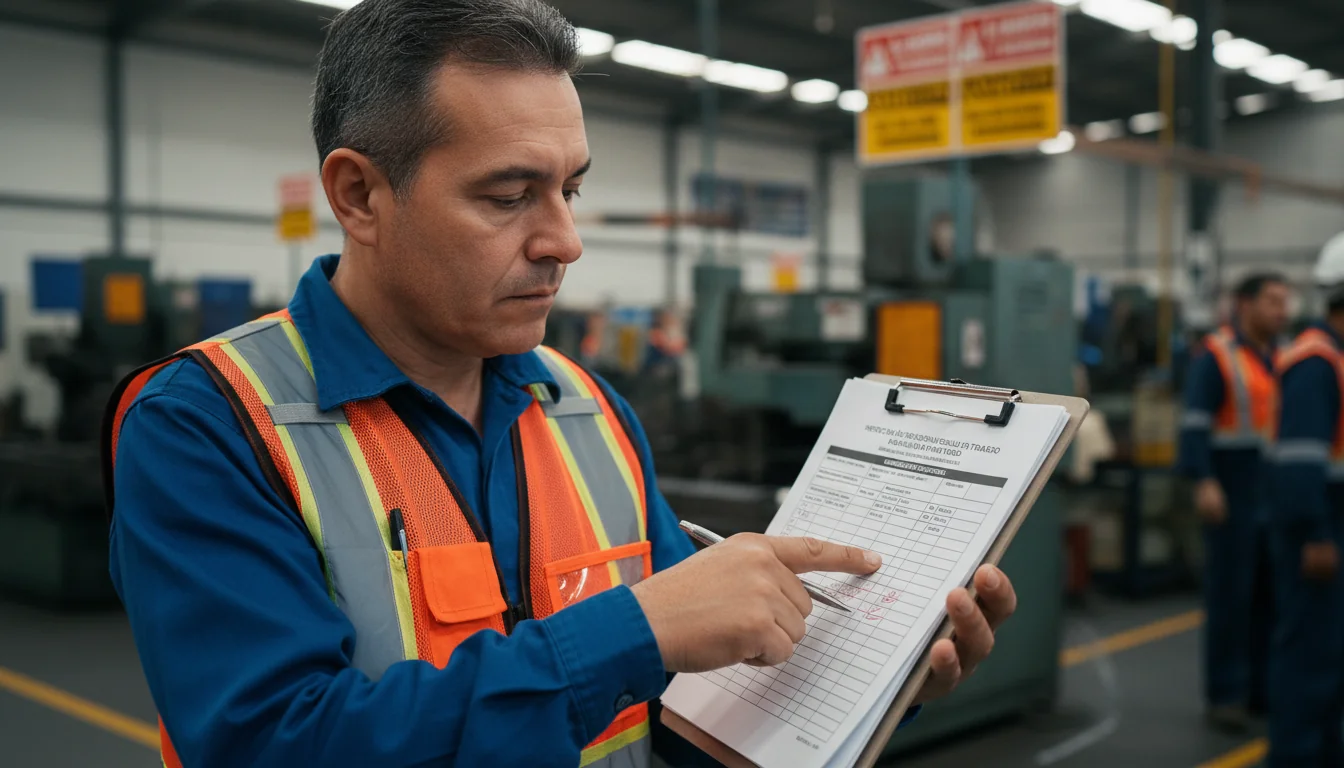 Workplace safety inspection document