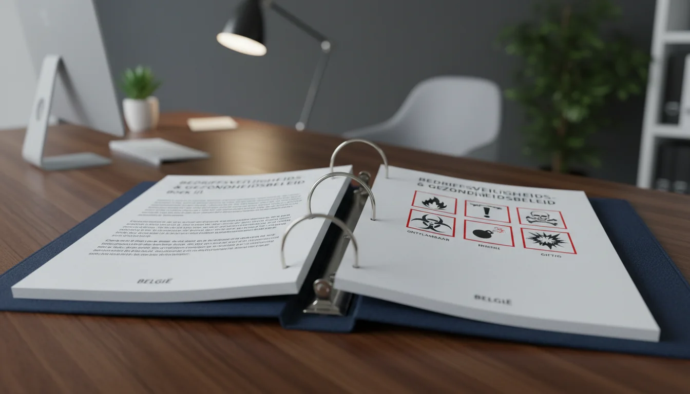 Corporate health policy document close-up