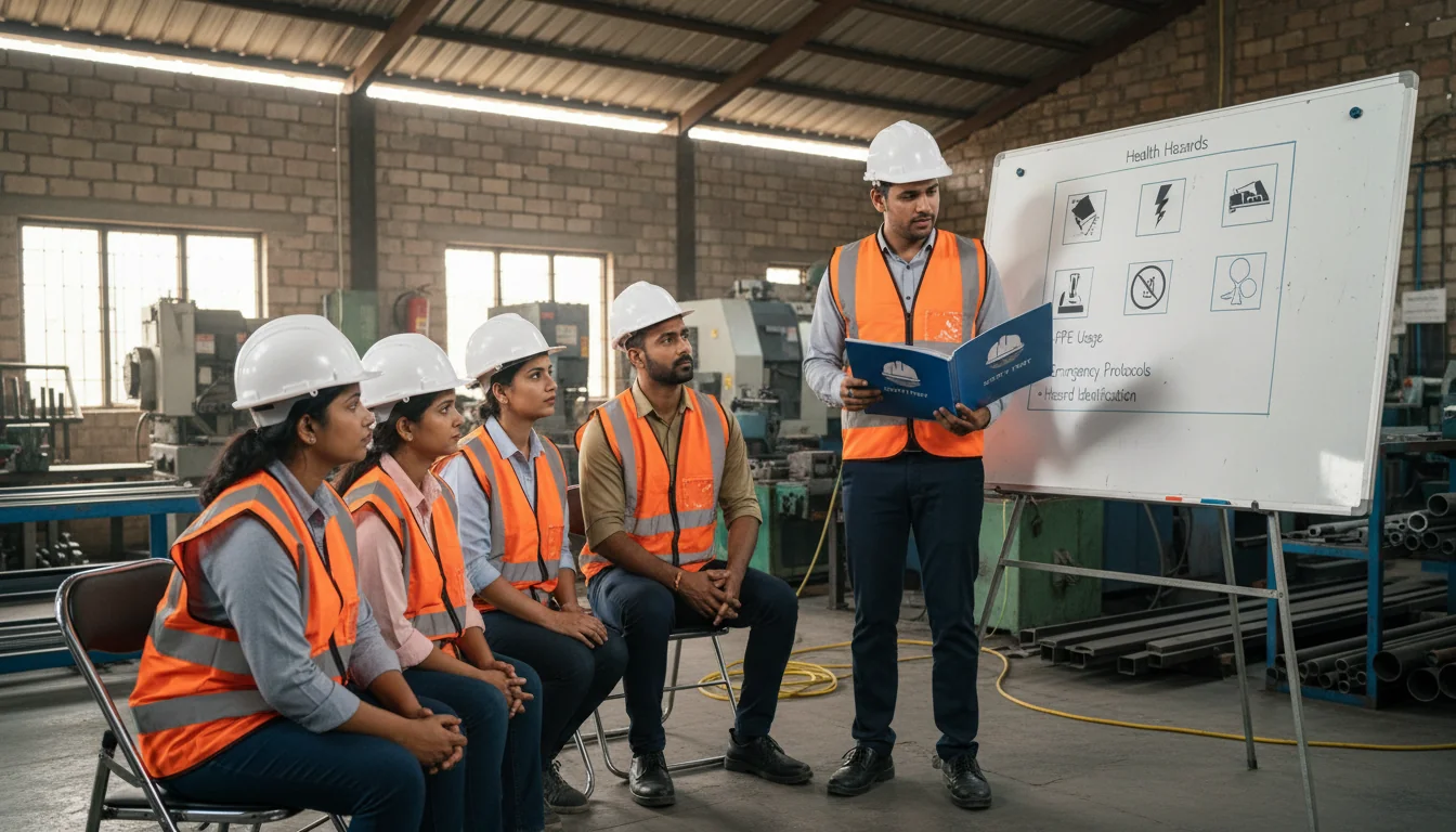 Safety training session in Indian workplace