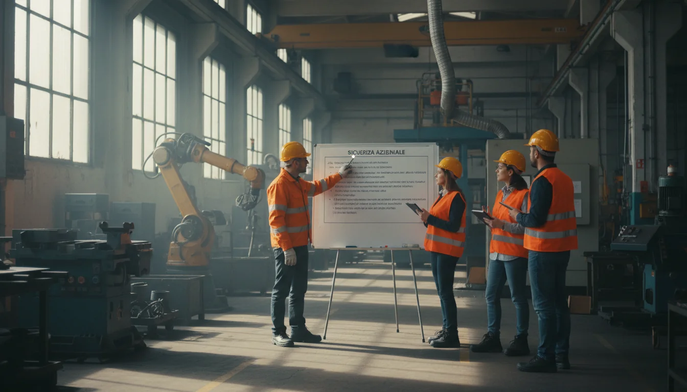 Safety training session in Italian workplace