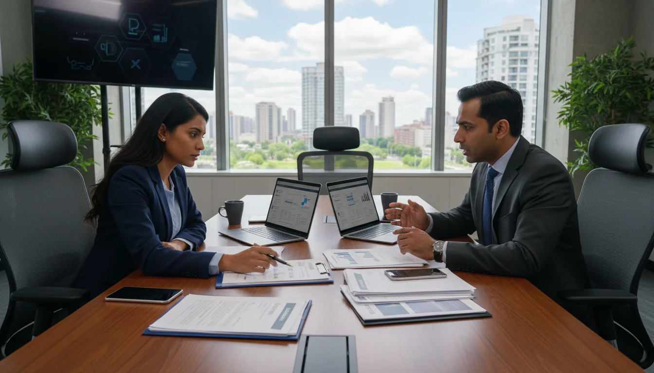 Reviewing job details with checklist