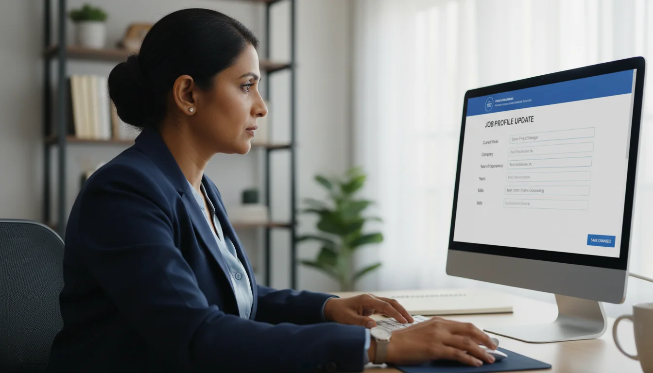 Updating resume on computer screen