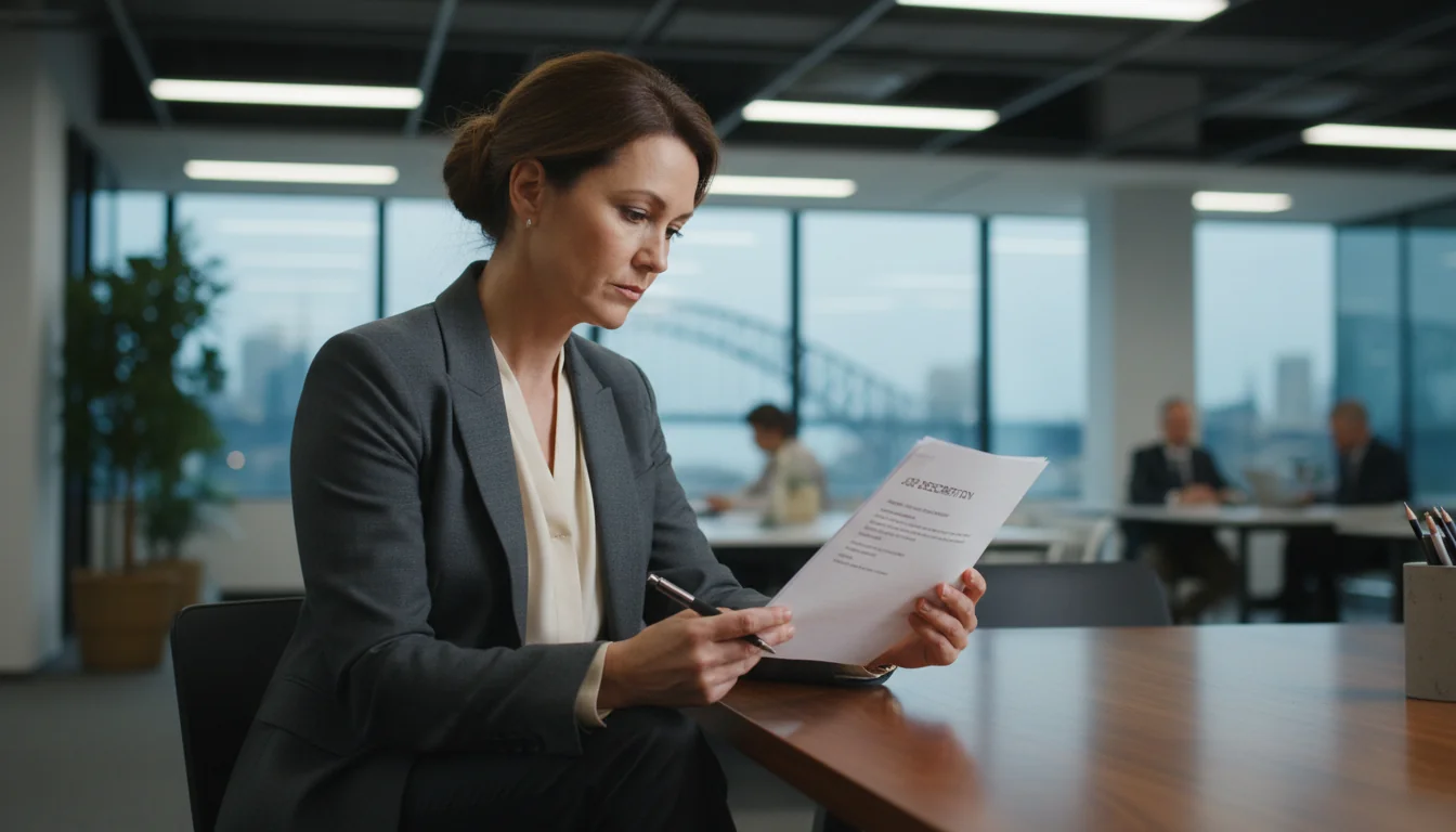 Professional reviewing job description document