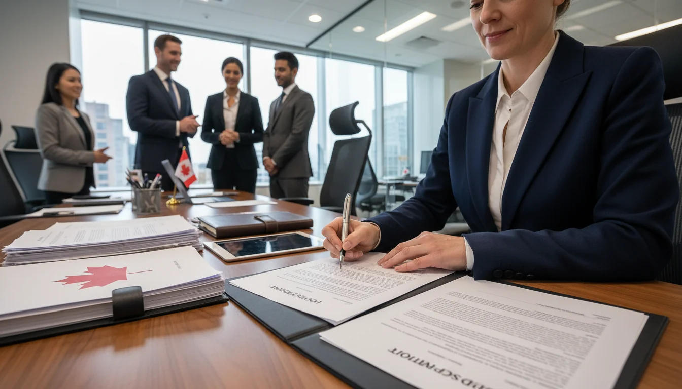 Signing Canadian employment contract