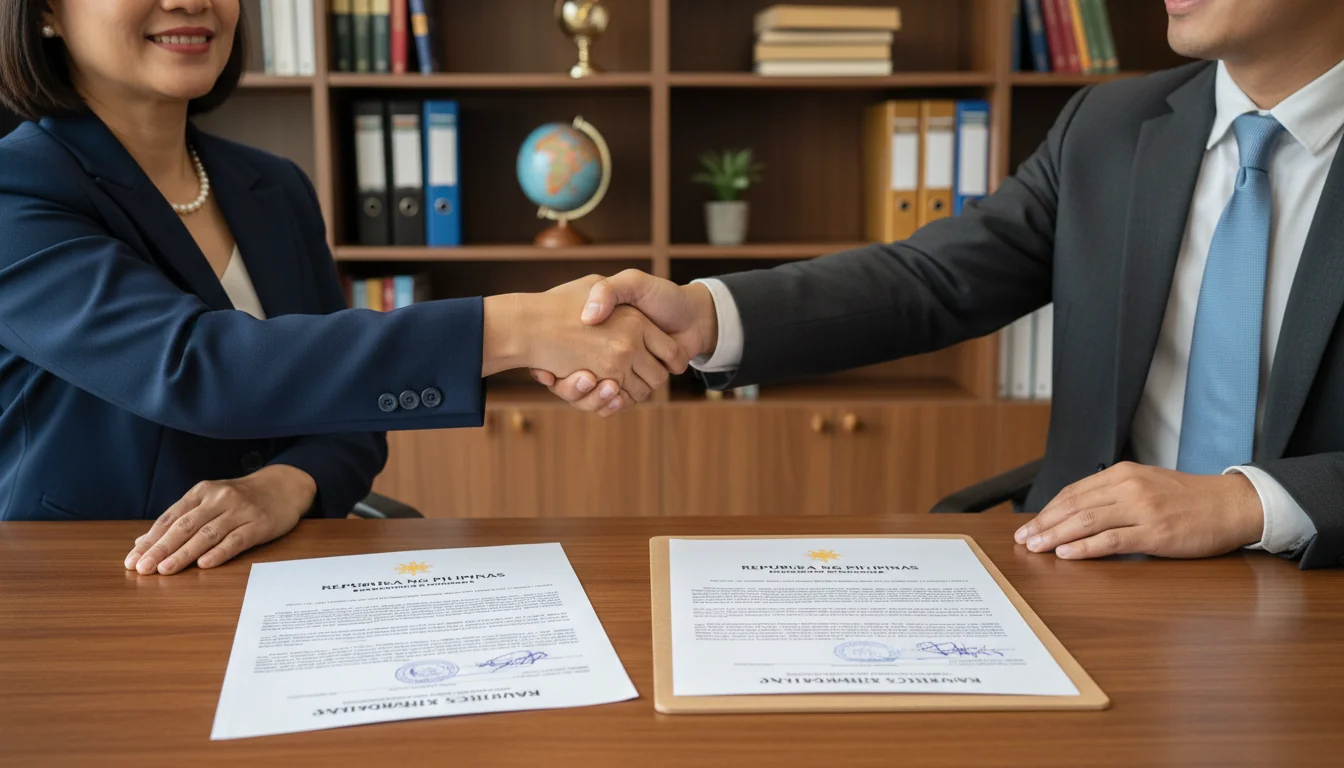 Signing employment contract Philippines