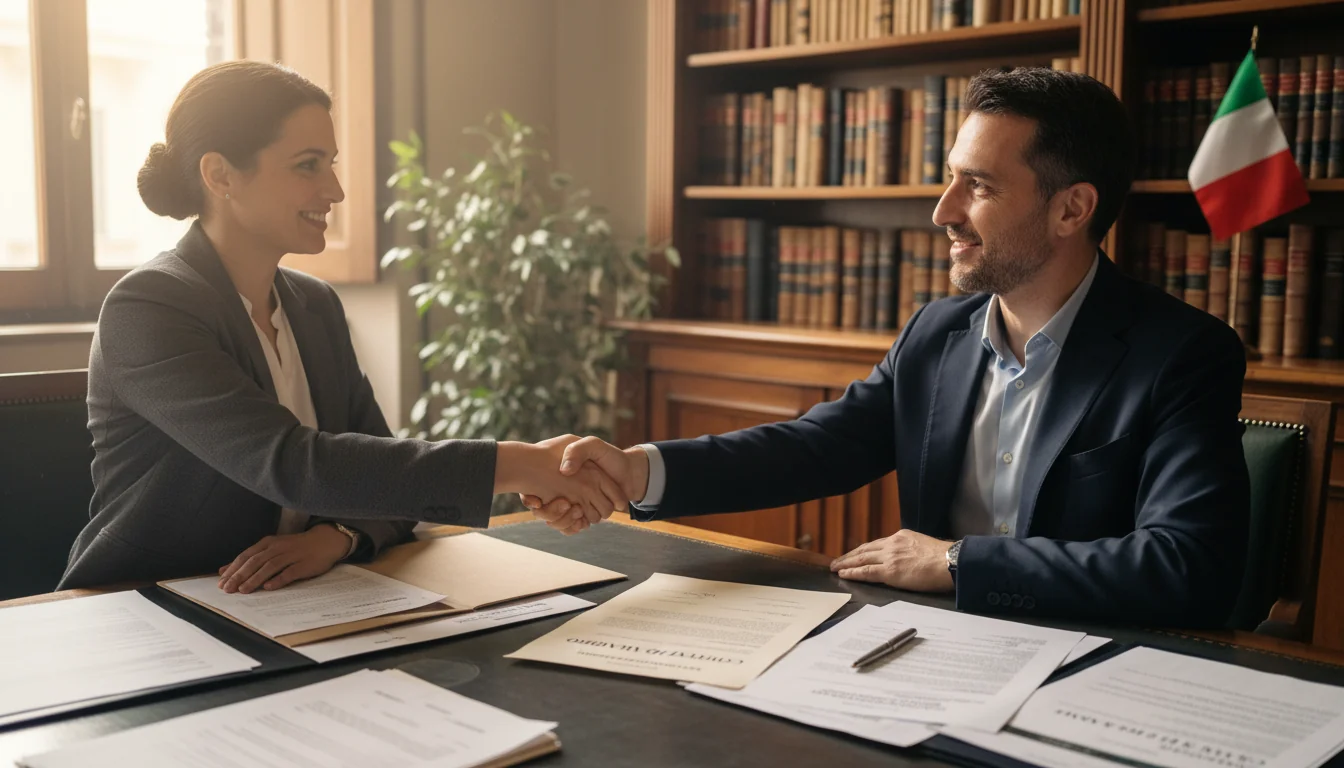 Signing employment contract in Italy