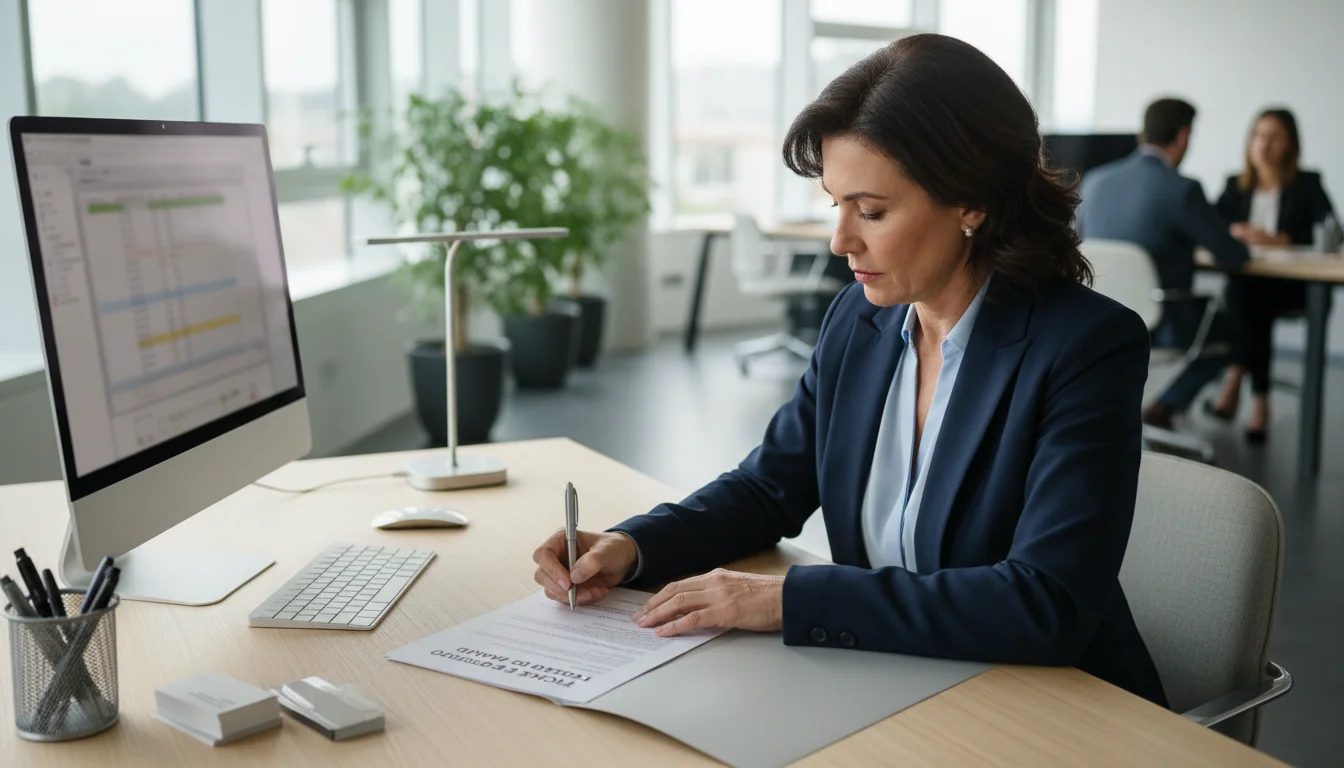 Professional signing job position document