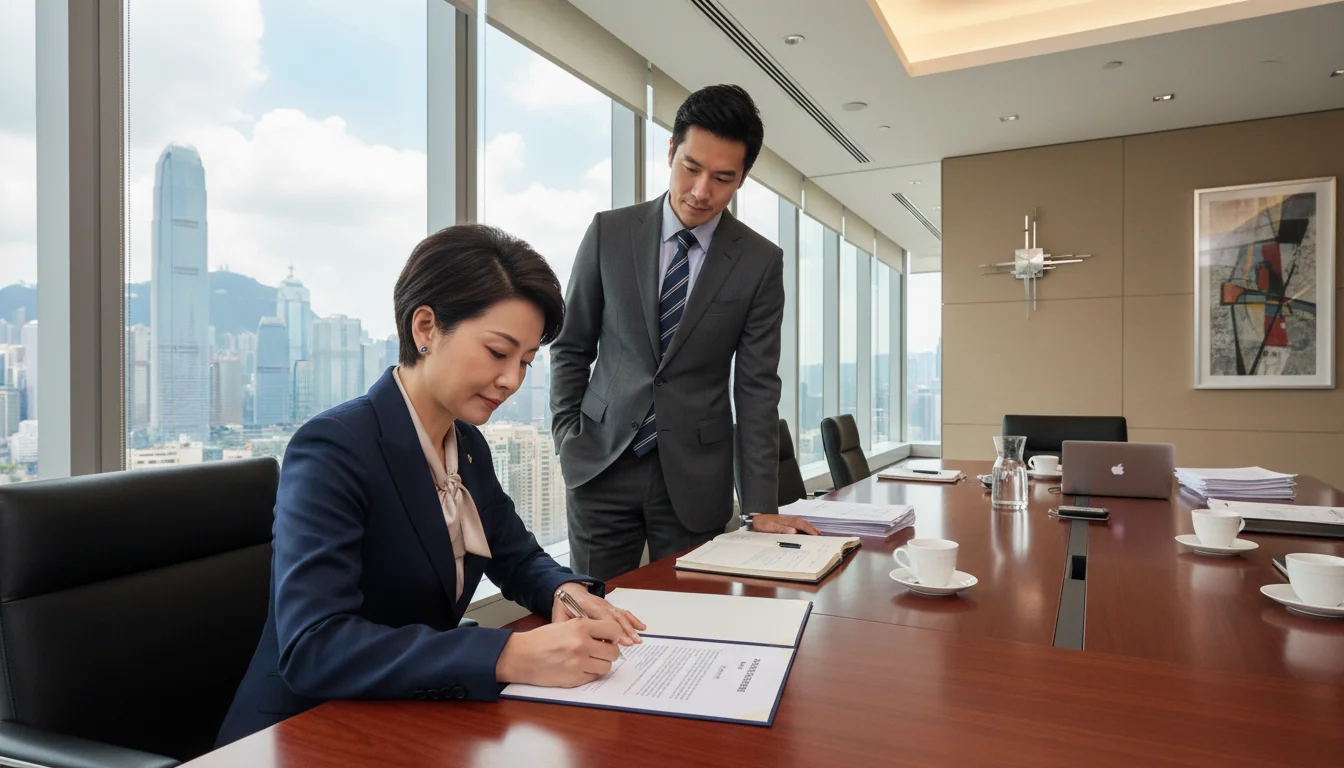 Signing job position contract in HK