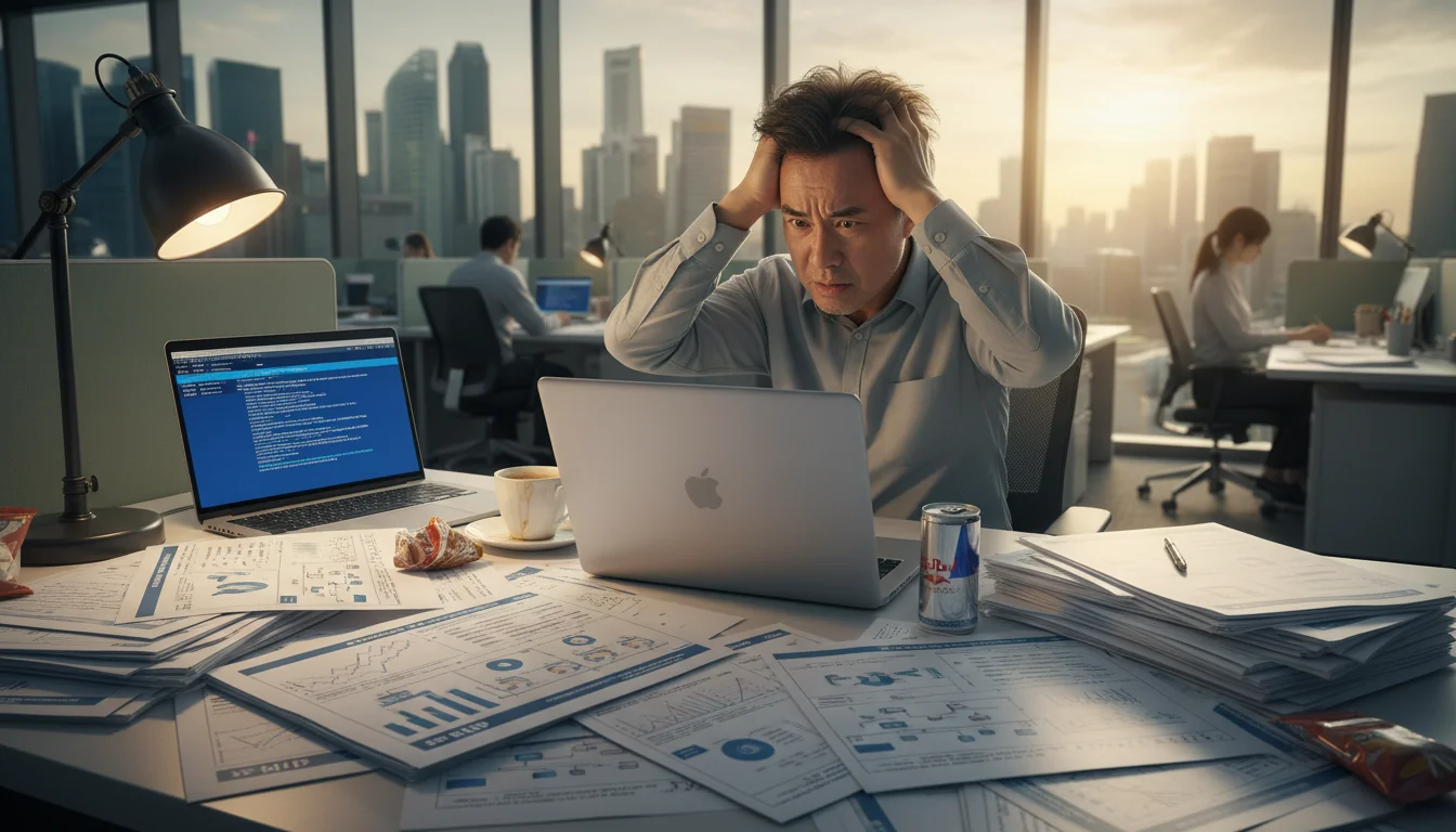 Overwhelmed adult with PIP paperwork