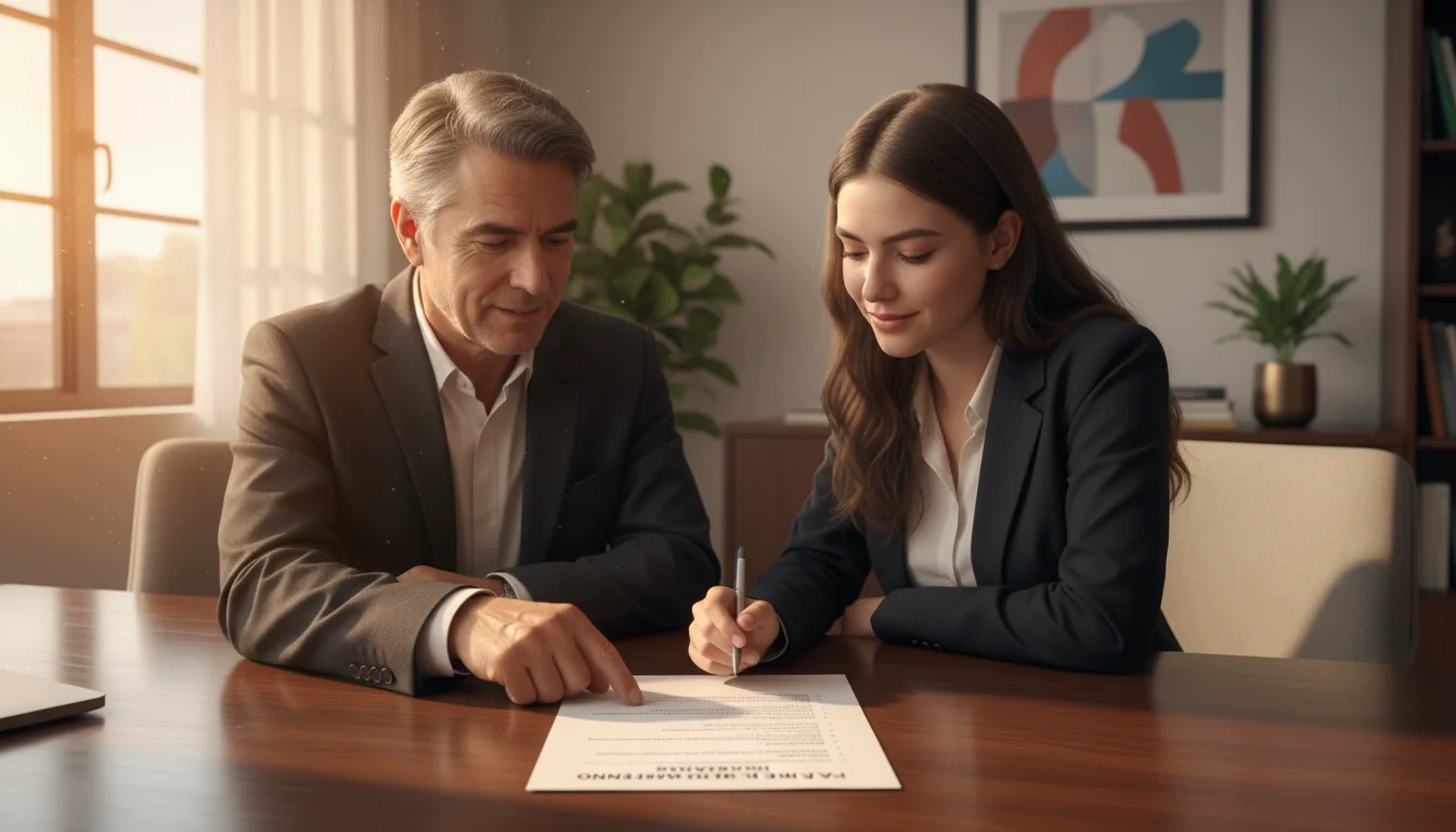 Manager mentoring employee on improvement