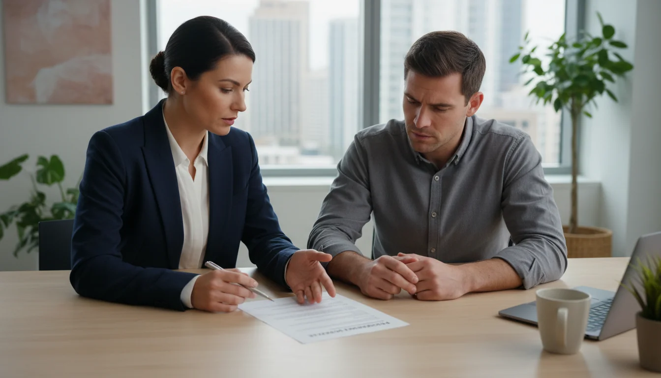 Manager discussing PIP with employee