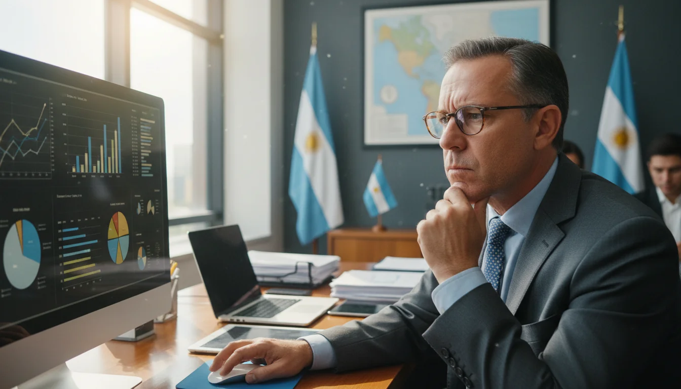 Manager reviewing performance charts