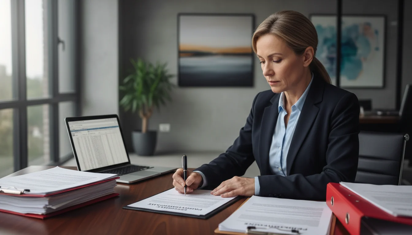 Professional signing employment contract