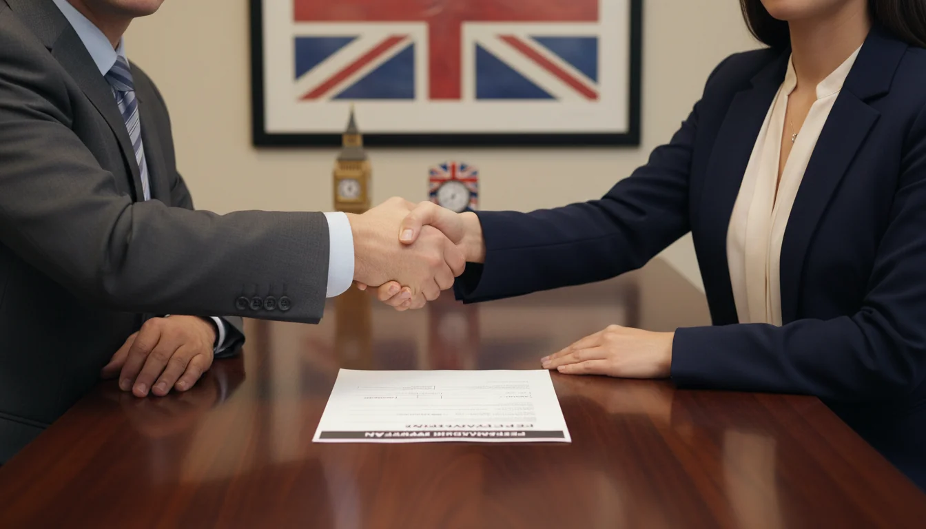 Signing a performance improvement plan contract