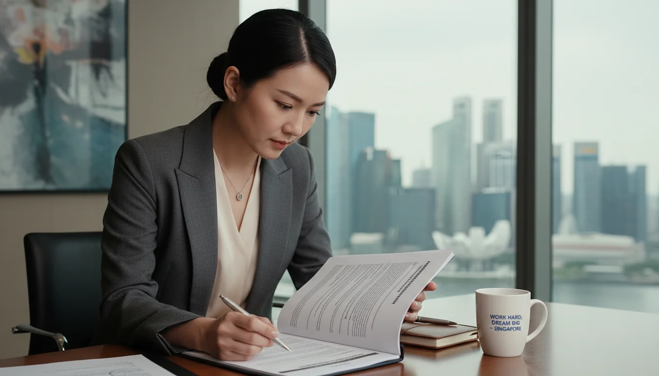 HR consultant reviewing PIP documents