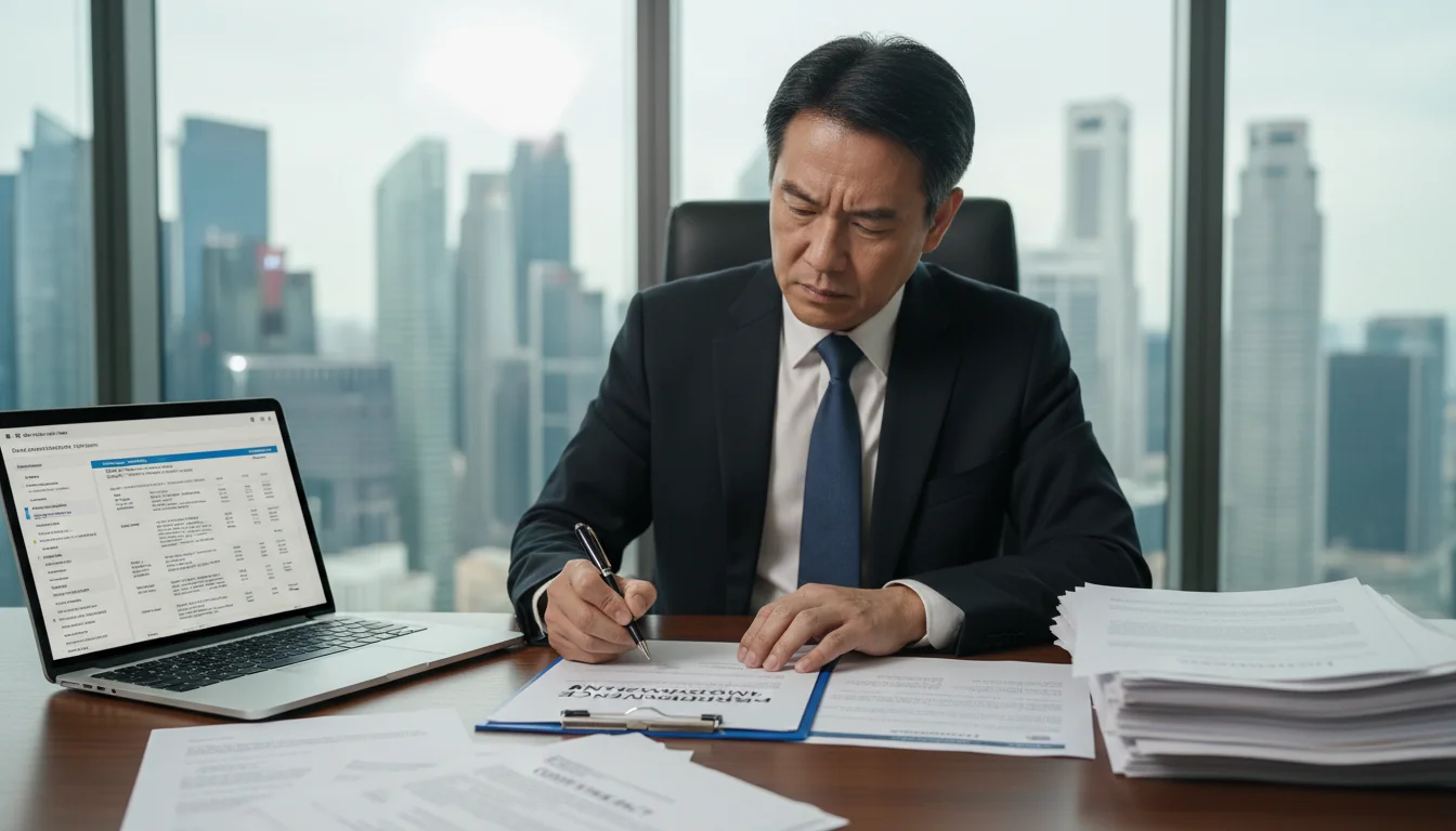 Professional signing employment contract