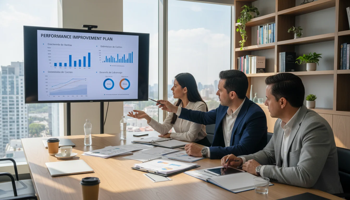 Office discussion on performance plan