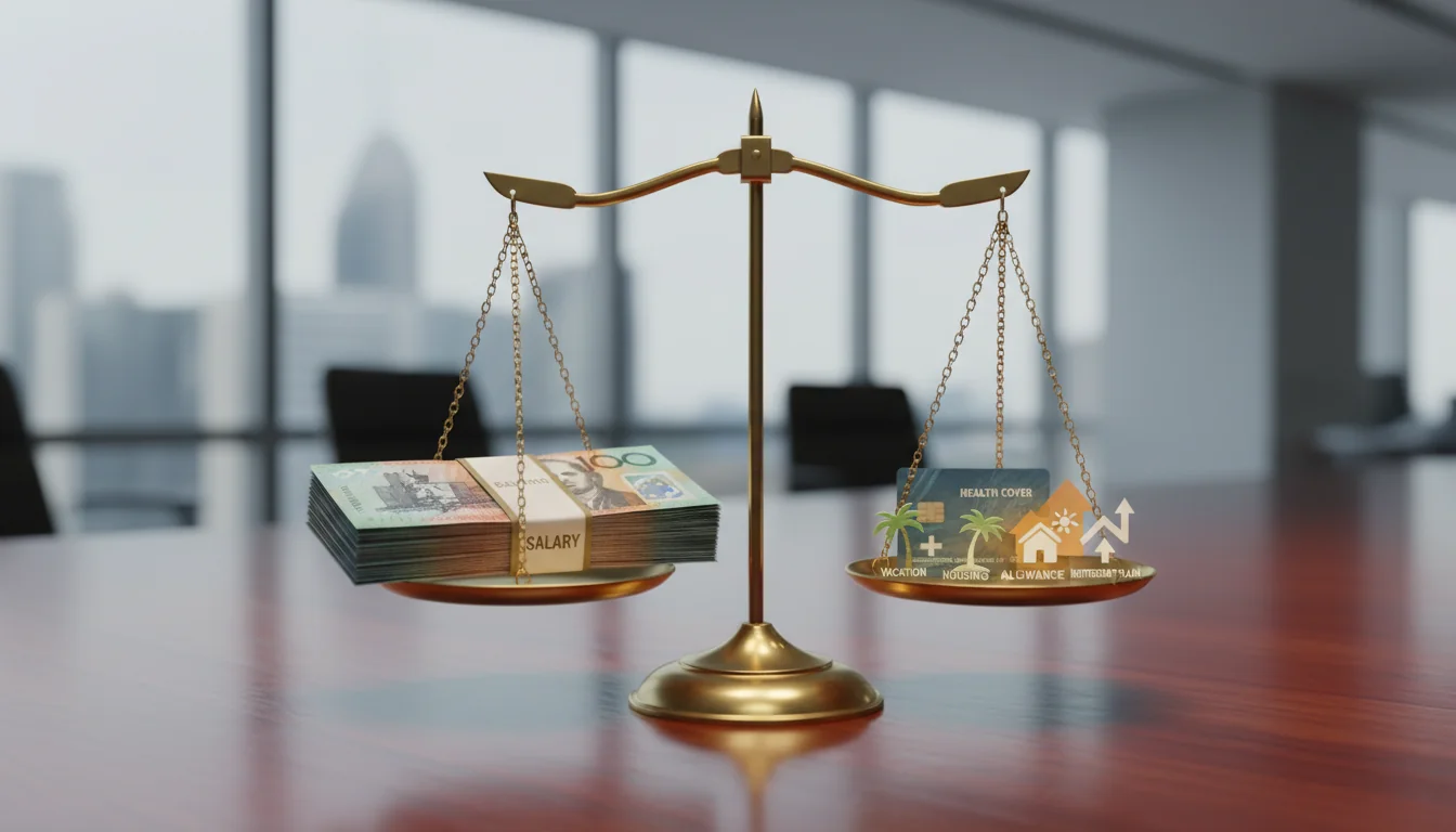 Balanced scale of salary and benefits