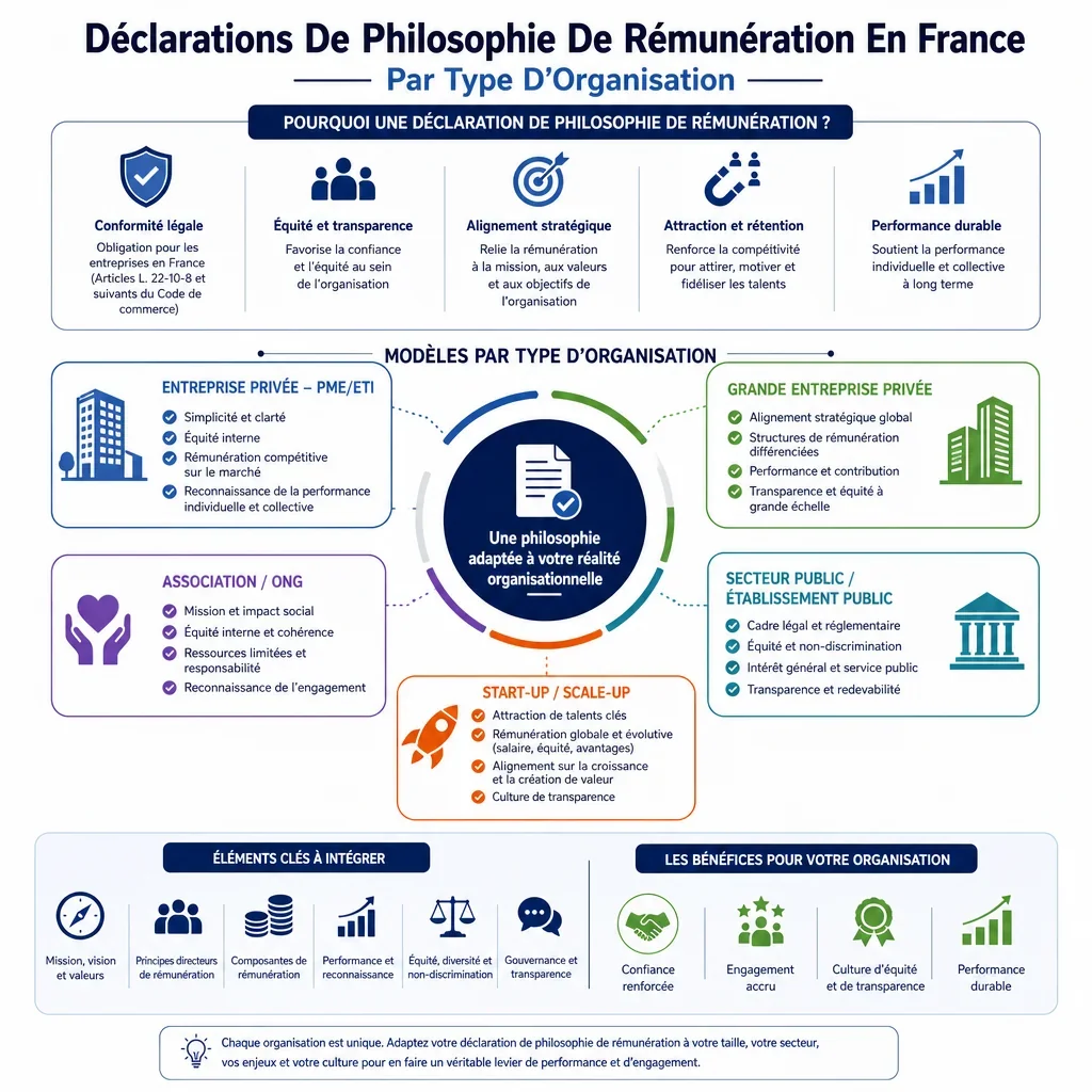 Modèles de déclarations de philosophie de rémunération par type d’organisation
