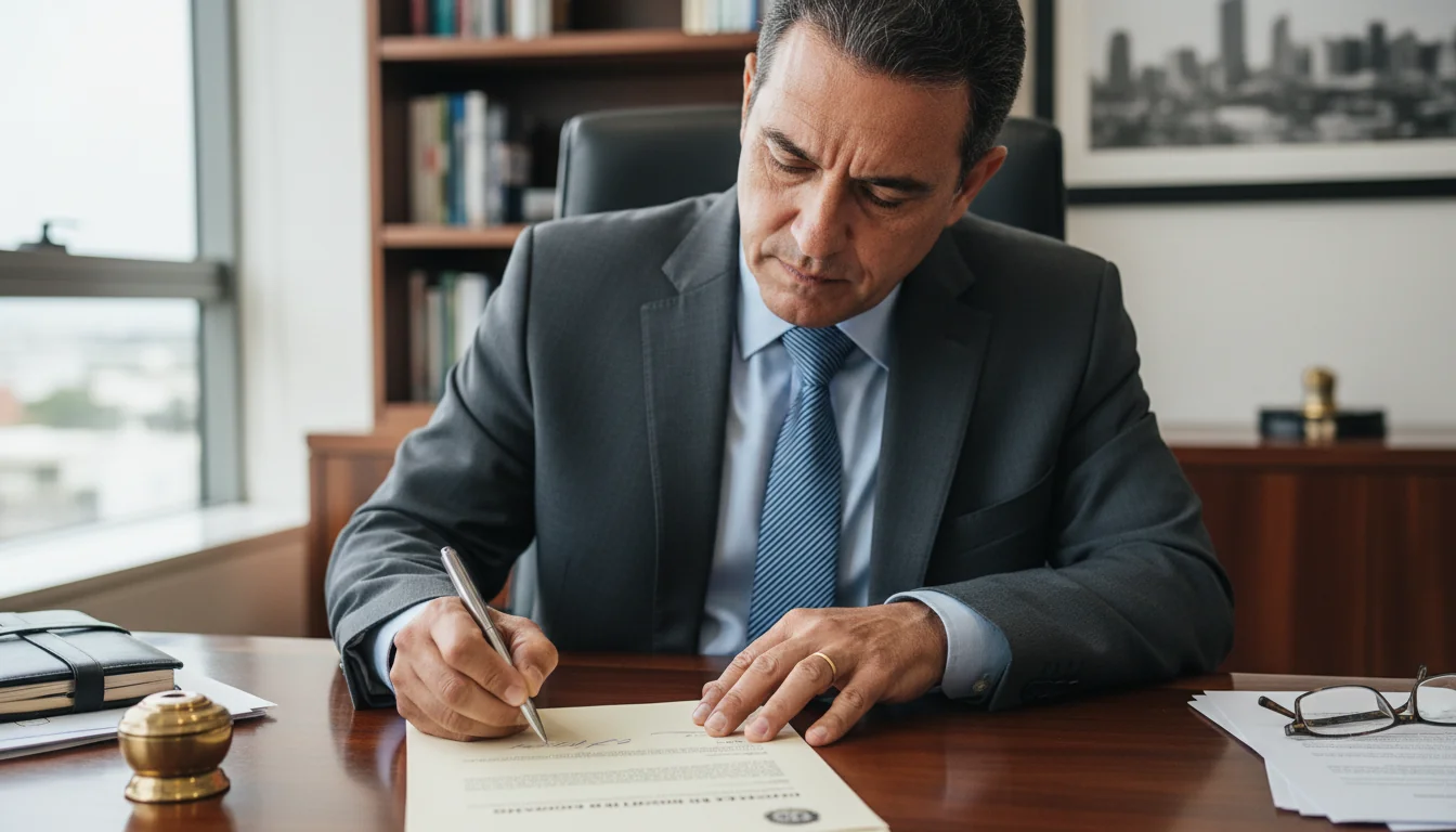 Executive signing compensation policy document