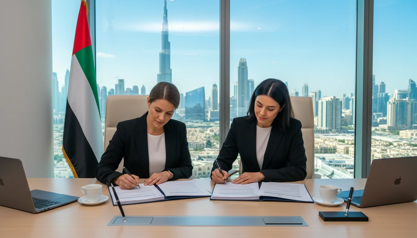 UAE corporate document signing ceremony