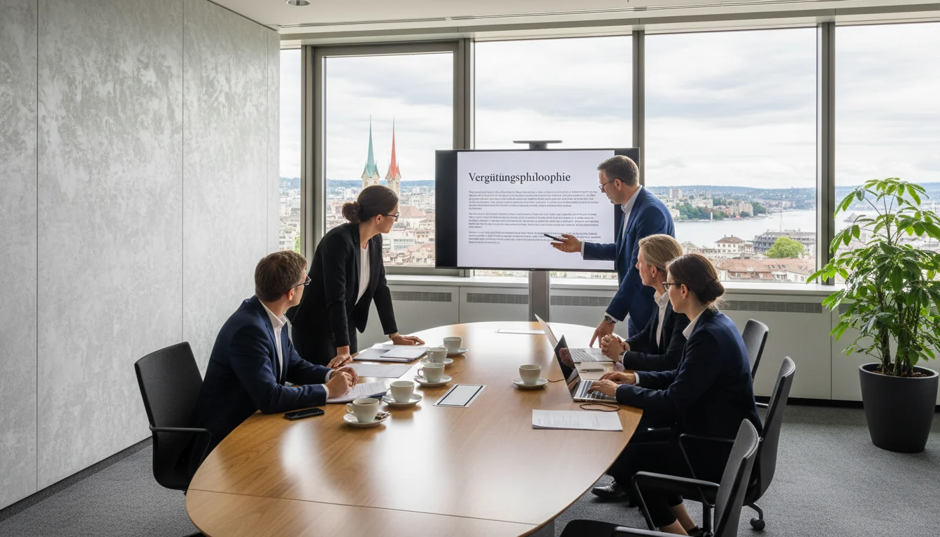 Team discussing remuneration strategy.