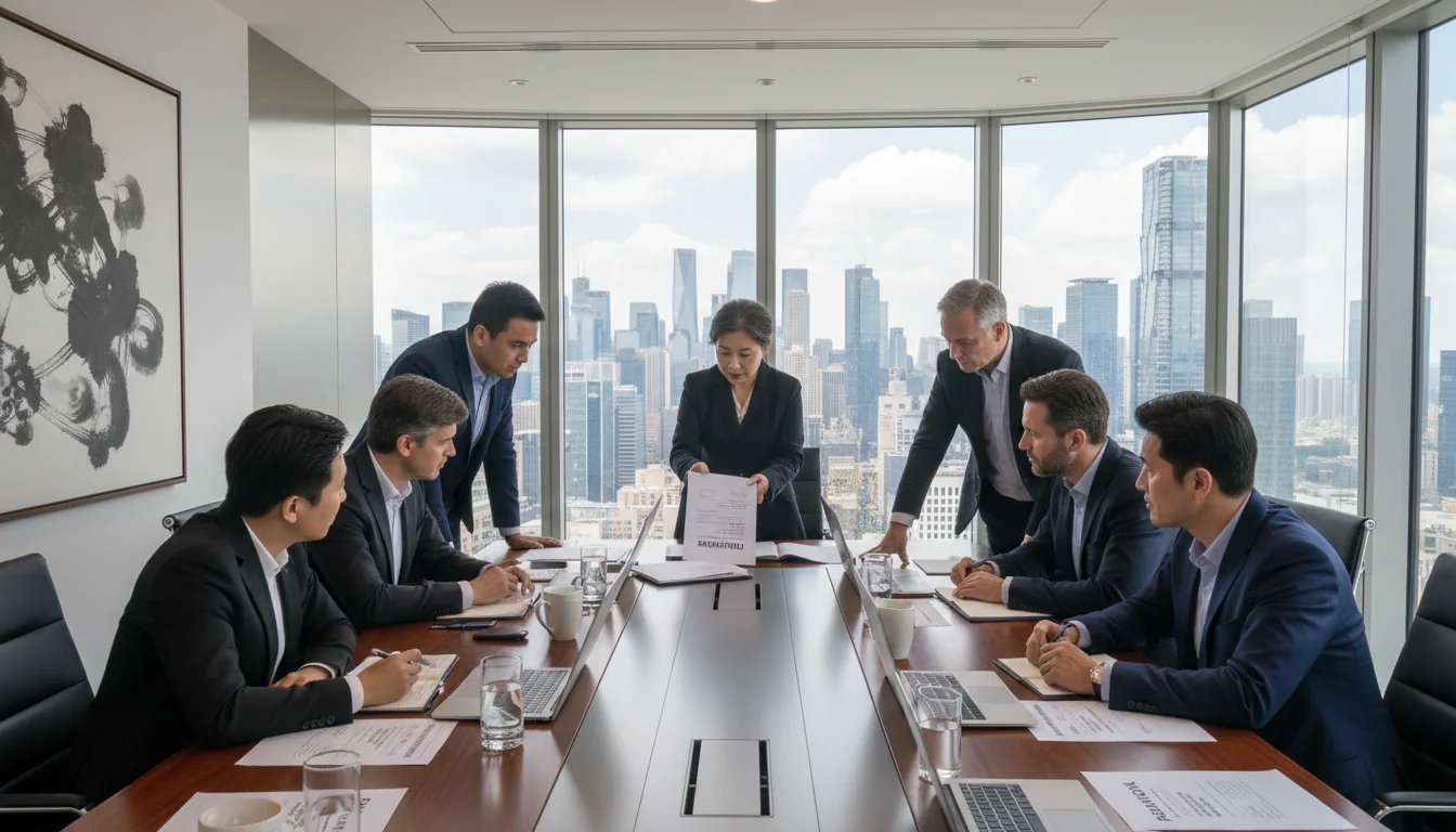 Professional office promotion meeting