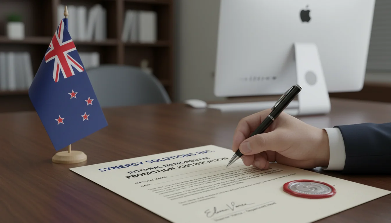 Signing promotion approval document