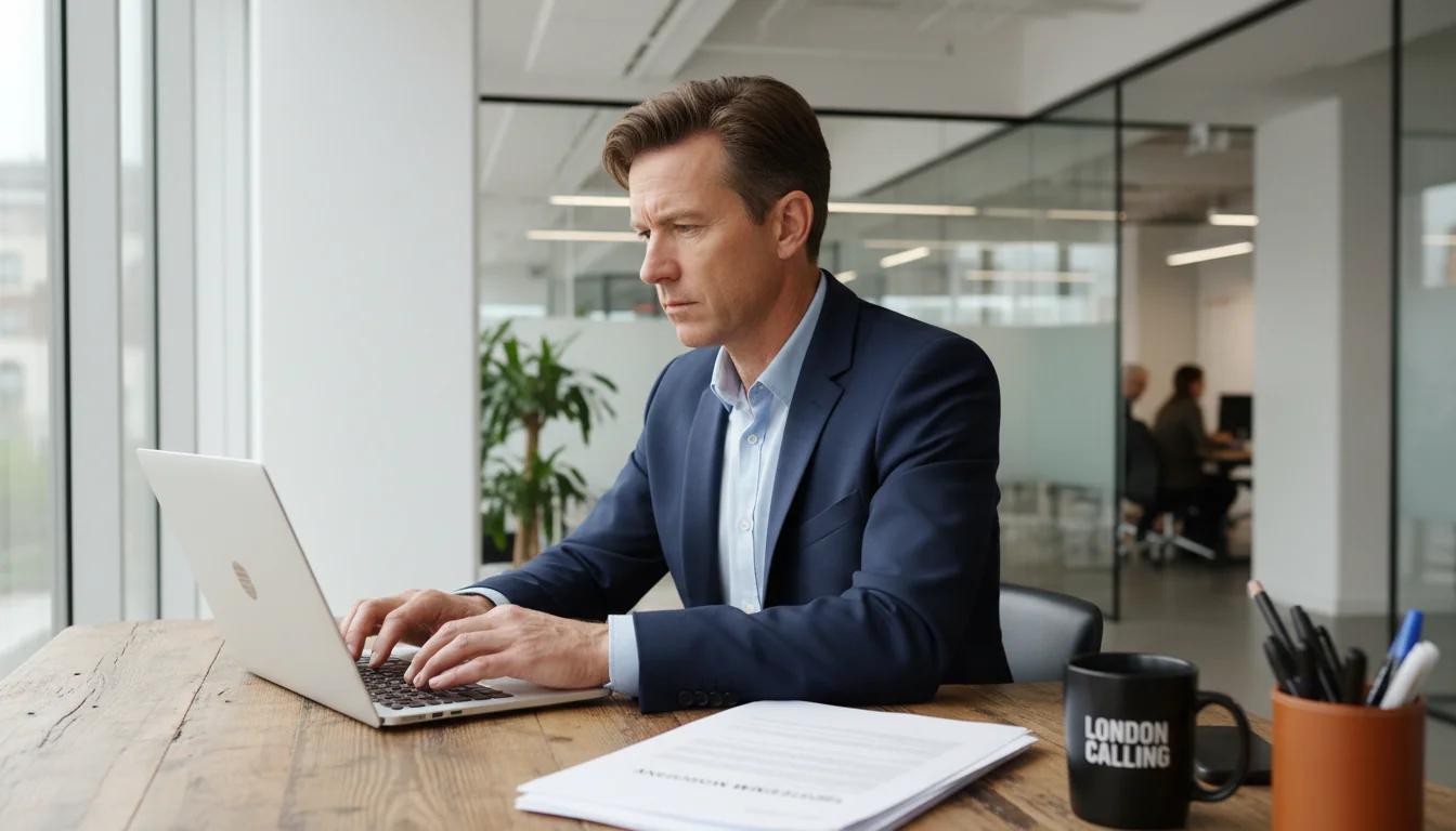 Professional writing a memo at desk