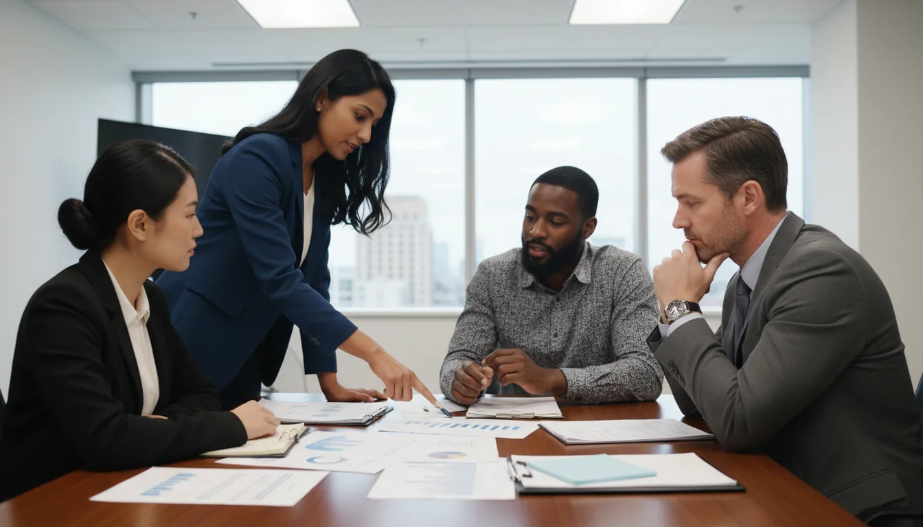 Team discussing promotion strategy