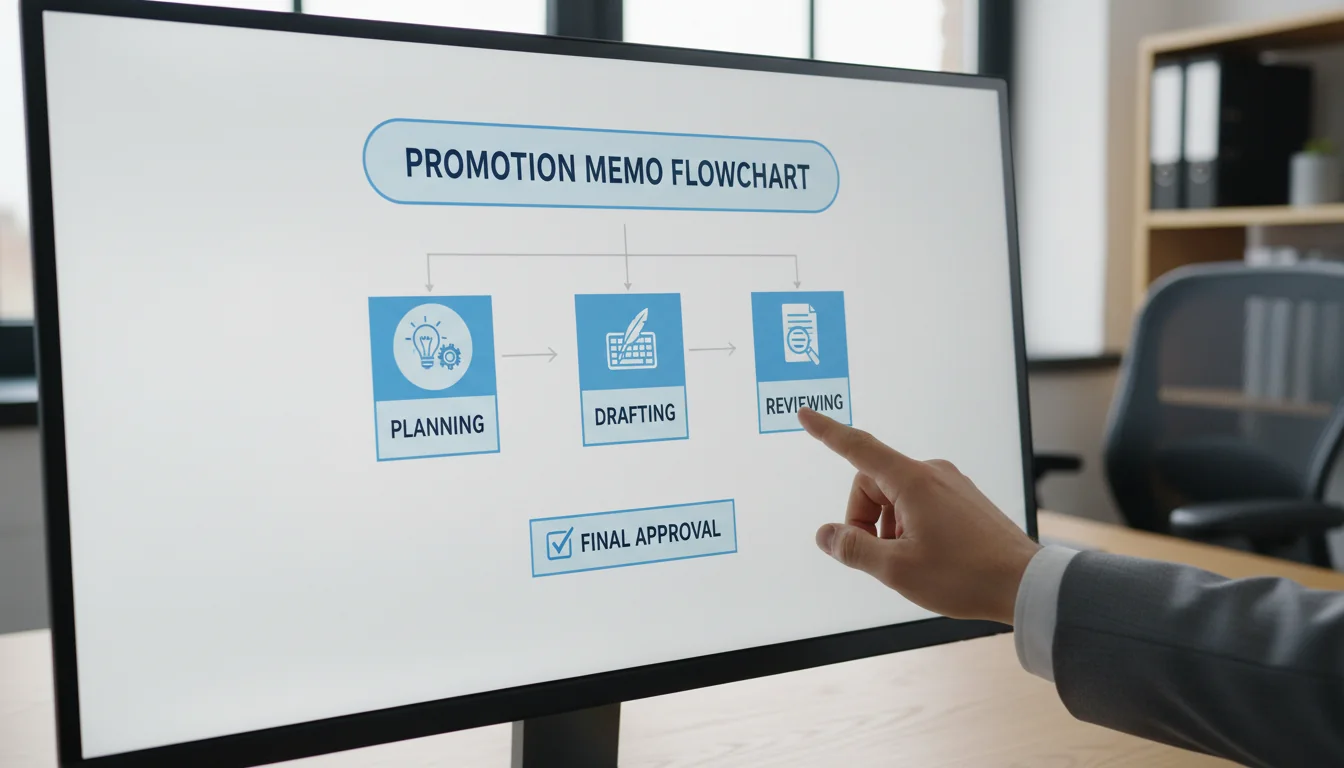 Step-by-step guide flowchart on screen