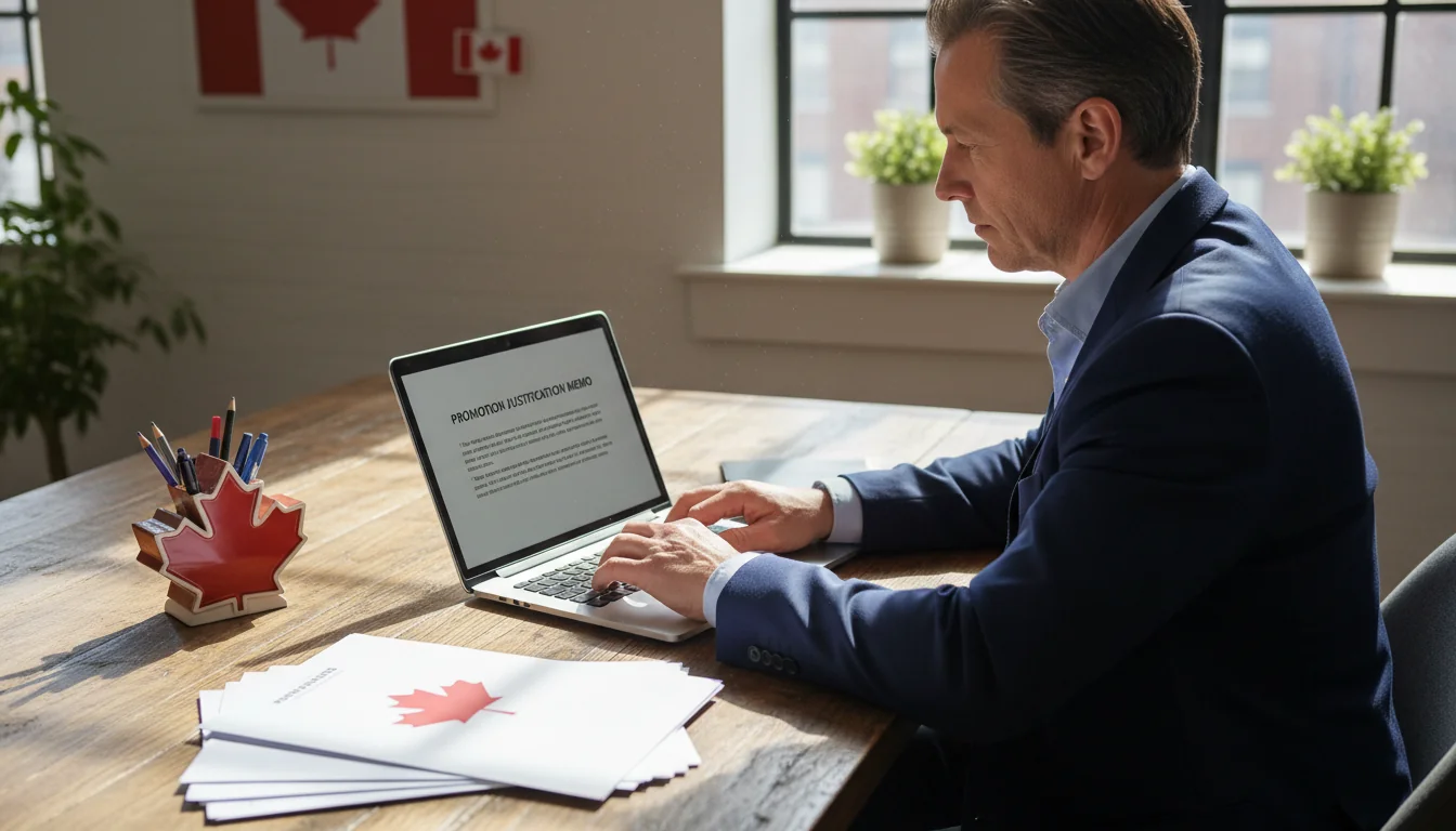 Professional writing a memo at desk