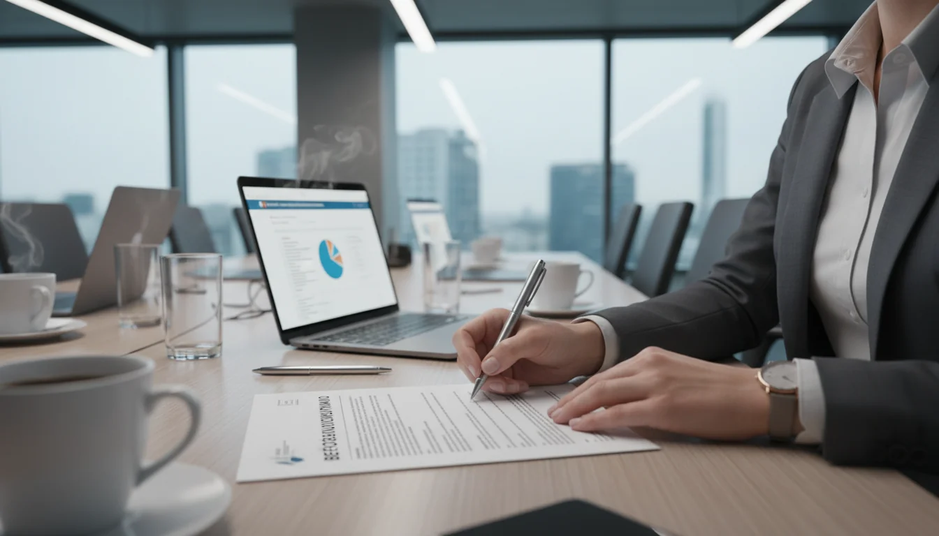 Signing a promotion memo document