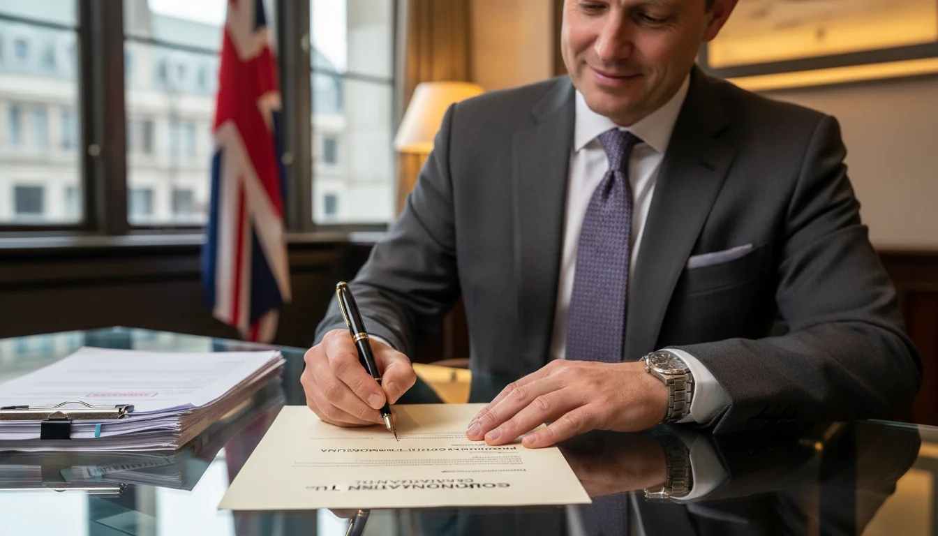 Signing promotion approval document