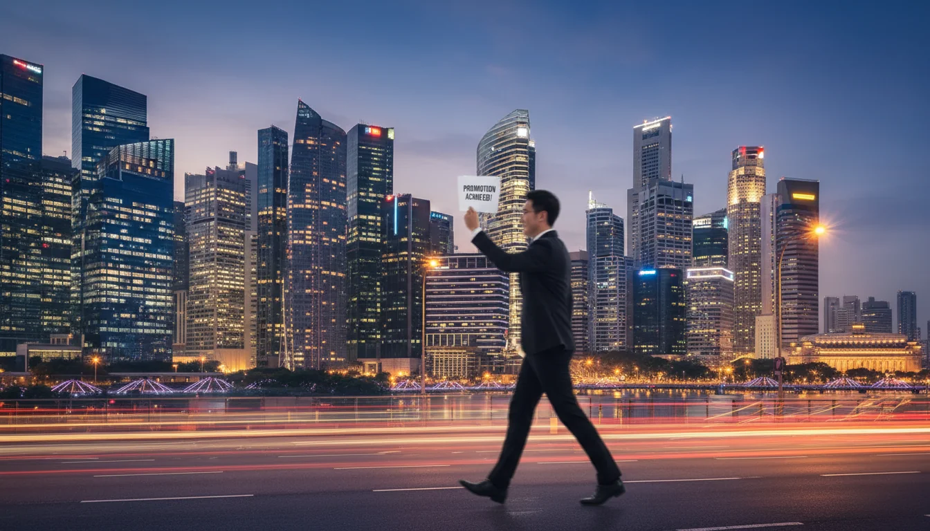 Singapore skyline with office building