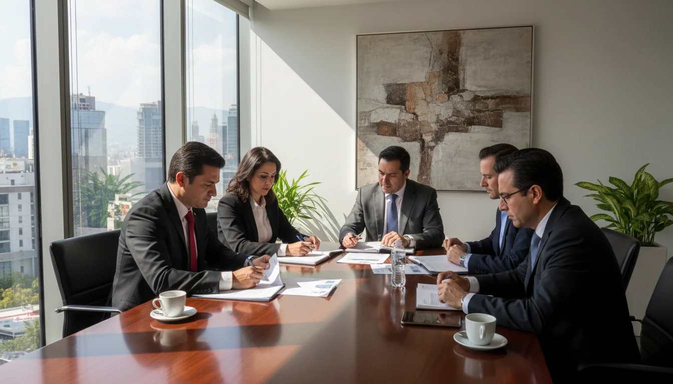 Mexican corporate office meeting