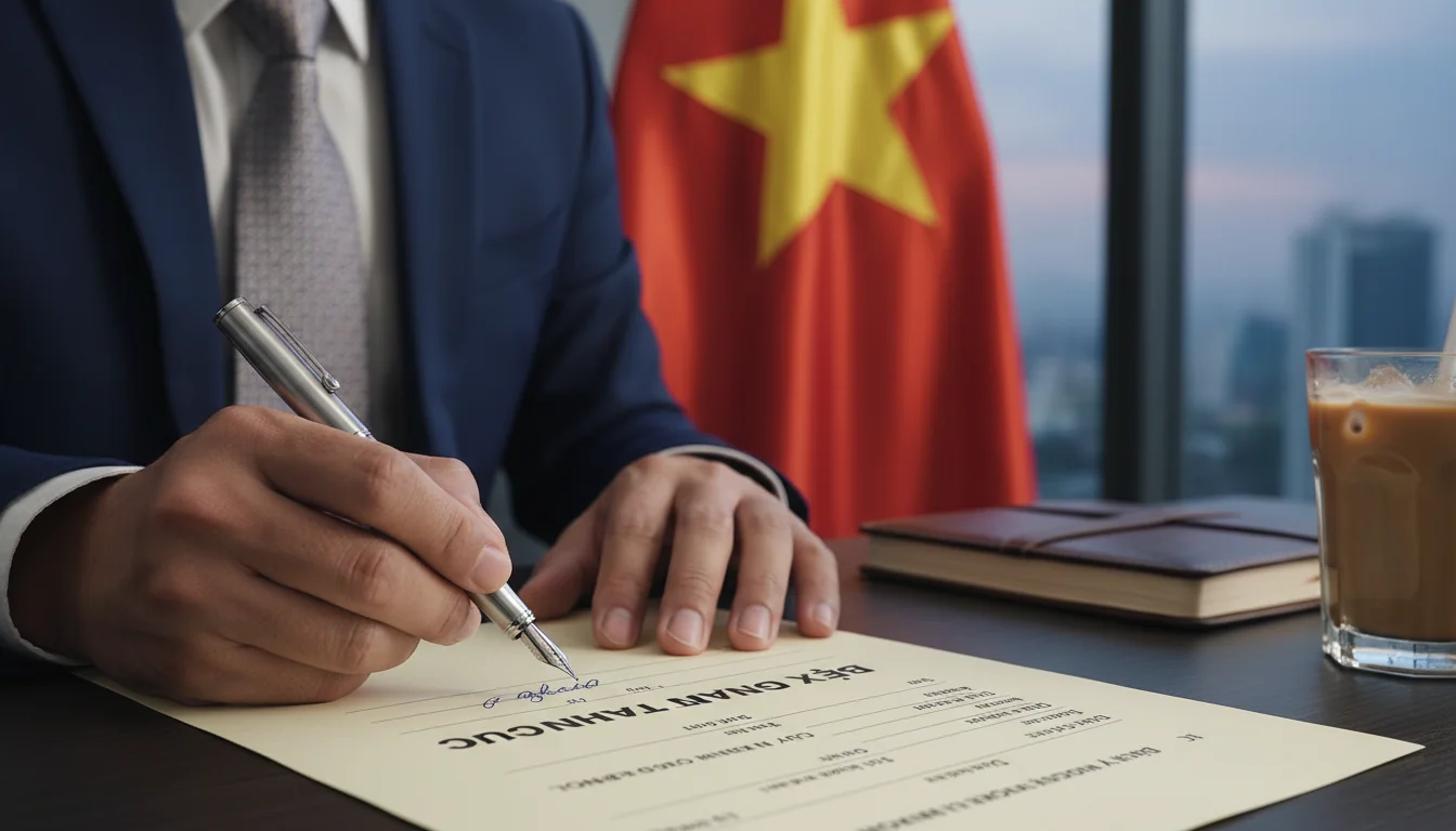 Signing promotion proposal document