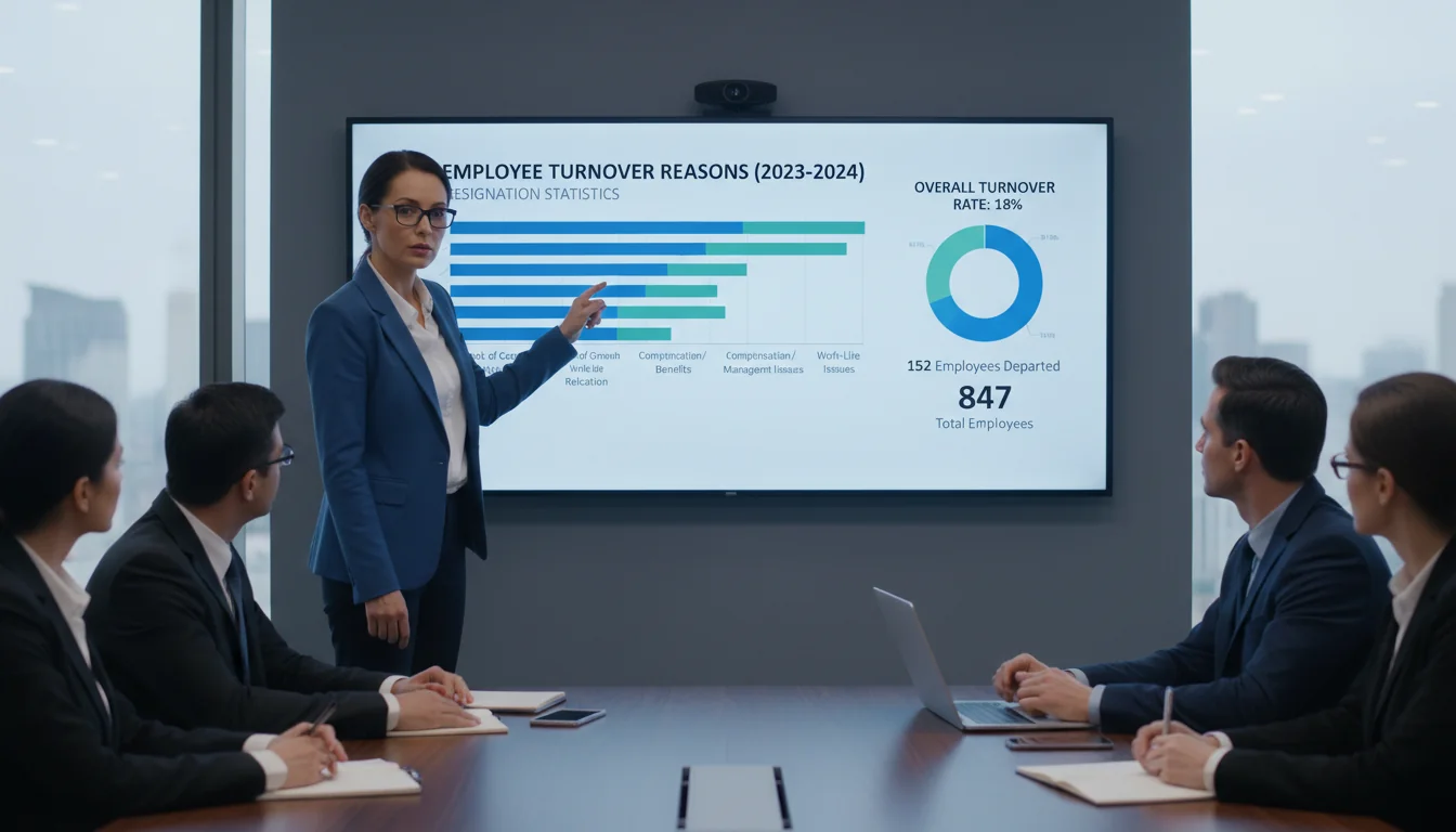 Data chart analyzing employee turnover