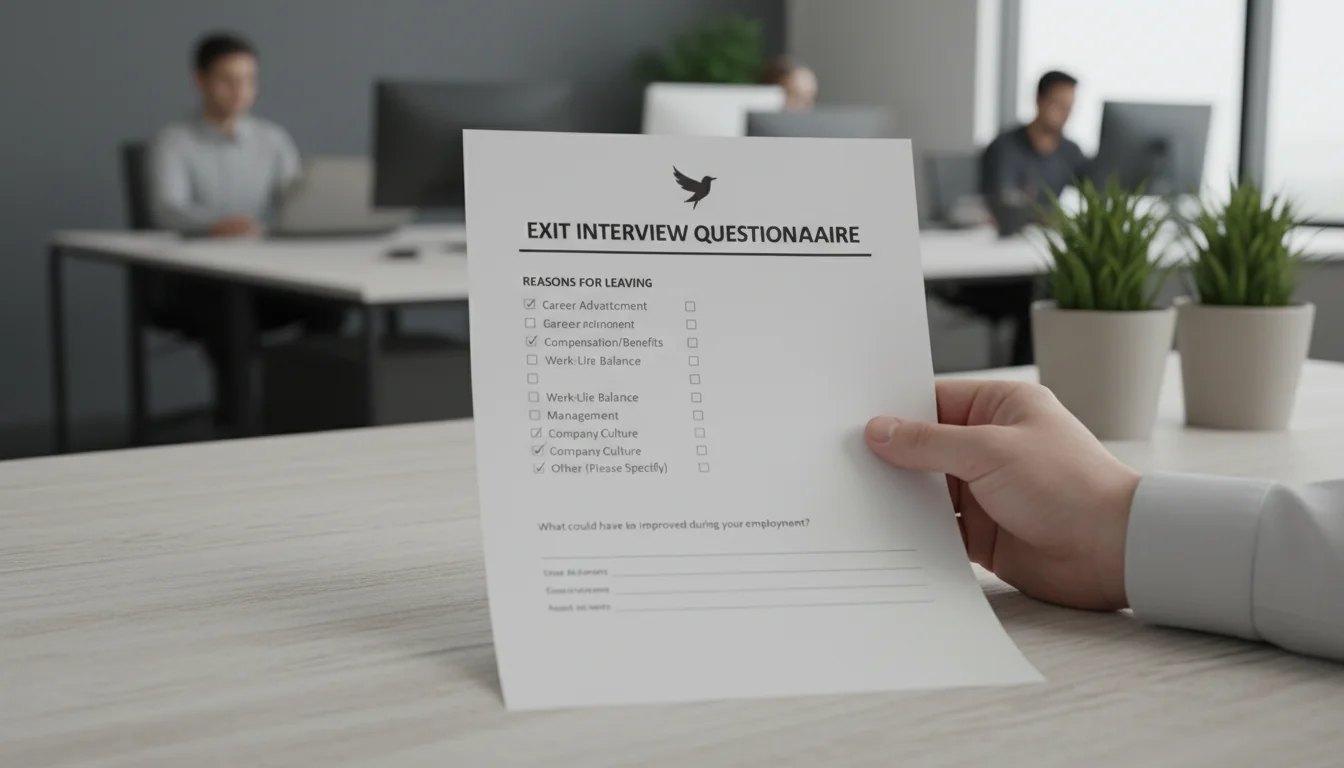 Sample exit interview questionnaire form