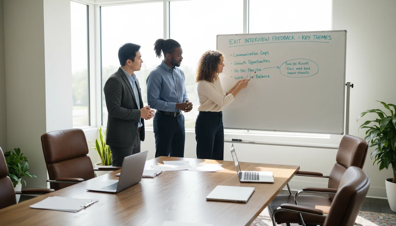 Diverse team discussing feedback