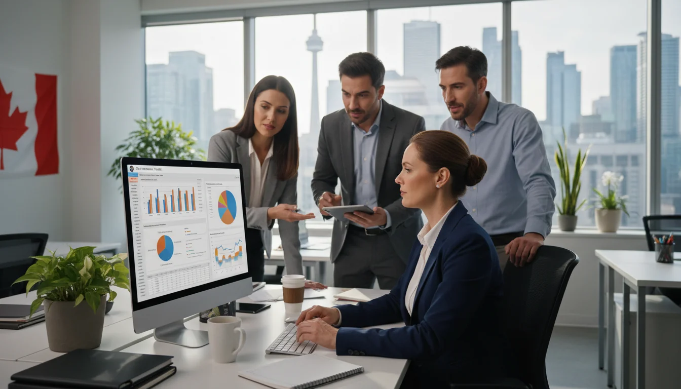 HR analyzing exit interview data