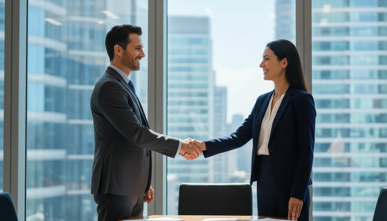 Handshake after departure discussion