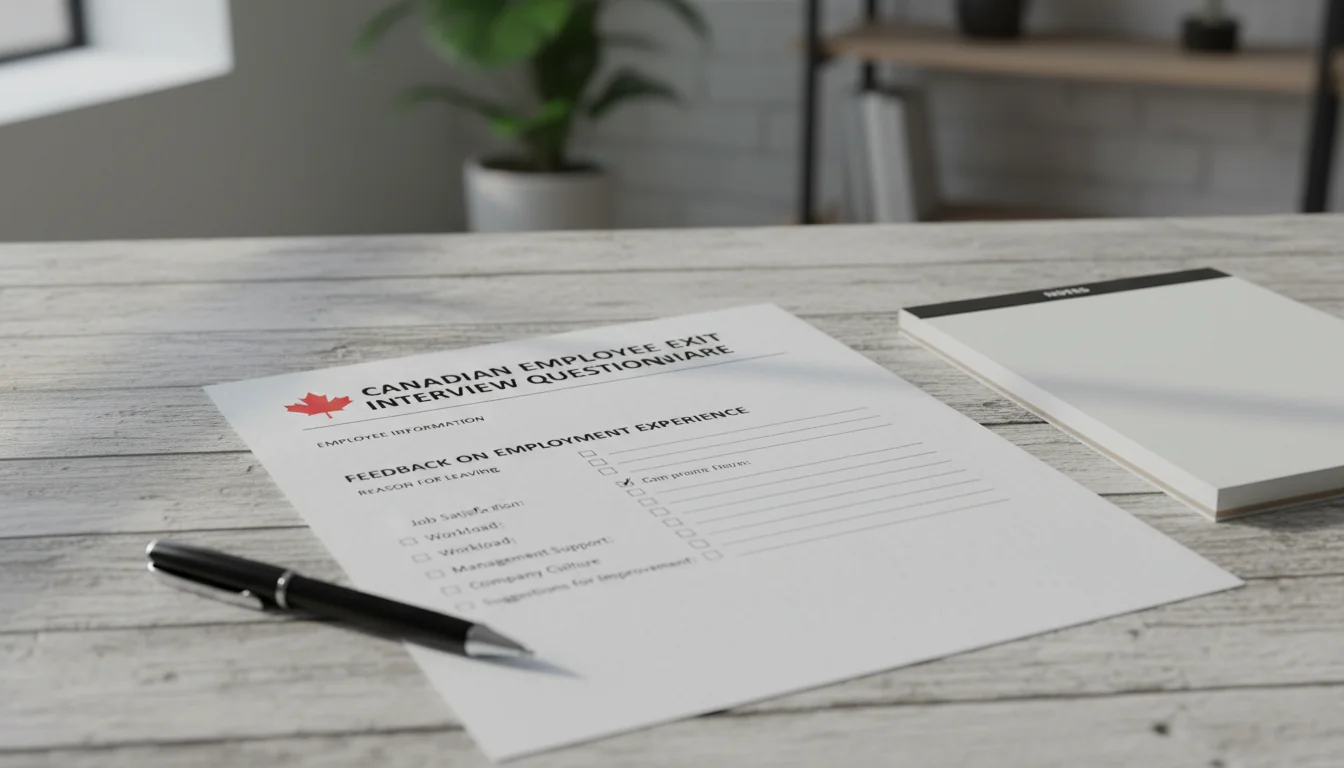 Sample exit interview questionnaire form